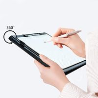 Padfolio profesional con portapapeles, carpeta de cartera de cuero de imitación Carpeta A4 Tamaño de carta Bloc de notas, currículum, Bloc de notas