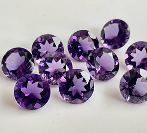 Améthyste violette naturelle coupe ronde 9mm à facettes-Améthyste en vrac de qualité supérieure - Product Image 4