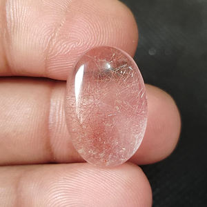 Cabochon de quartz rutile en cuivre de haute qualité pierre de quartz rutile naturelle pour la fabrication de bijoux fournisseur 5-8mm - Product Image 1