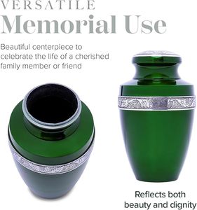 Handmade <b>Large</b> Adult Size Mosaic Aluminium Glass Cremation <b>Urn</b> Individual Tiles Applied Burial Unique Funerals Supply - Product Image 4