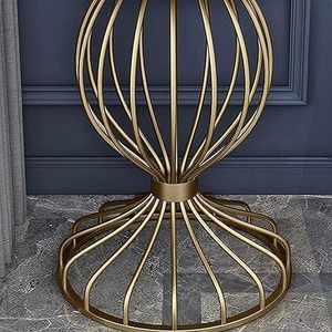 Mesa de centro redonda con superficie superior y Marco de metal resistente mesa de sofá en color dorado para decoración moderna de muebles para el hogar - Product Image 2