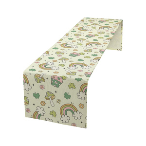 Chemin de table brodé en coton 100% pour la décoration de mariage et de fête, en gros - Product Image 2