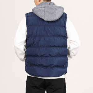 Chaleco acolchado de invierno para hombre, chaqueta sin mangas con capucha acolchada y desmontable, para clima frío - Product Image 4