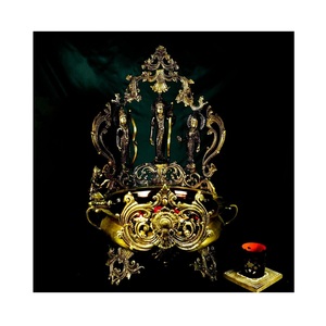 La escultura de Dios de metal de latón sagrado ilumina los espacios con presencia espiritual, elegancia cultural y paz interior divina - Product Image 5