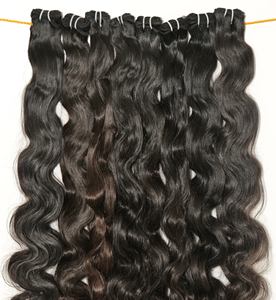 Extensiones de cabello humano indio Bodywave de Color negro Natural sin procesar 100%, paquetes de cabello humano virgen sin procesar alineados con cutícula, cabello humano Temple - Product Image 4