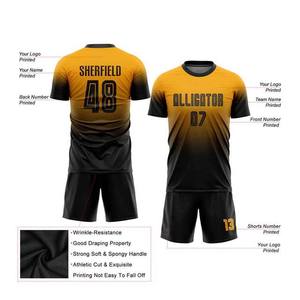 Vêtements de sport Vêtements de football Nom de l'équipe Polyester Spandex Taille adulte Maillot de football à manches courtes et ensembles de shorts Uniformes deux pièces 2025 - Product Image 2