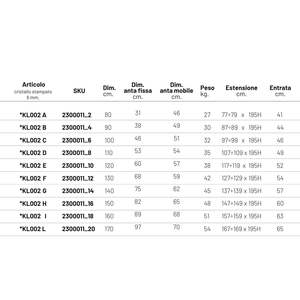 Battente regolabile 90 cm cabina doccia porta modulare Clematis KL002 6 mm tipo cromato CR - Product Image 4