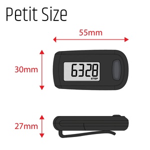 Chính xác Petit Kích thước 3D cảm biến chuyển động hiển thị lớn đi bộ <span class=keywords><strong>Pedometer</strong></span> Bước khoảng cách đếm - Product Image 5