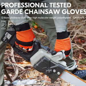 Gants de travail de pêche de protection de sécurité taille de Protection de la main gauche grande fermeture à pression en cuir noir en peau de mouton confortable - Product Image 5