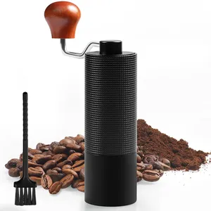 Manual Coffee Grinder Stainless Steel Al-Alloy Body Burr Espresso Mini Small Hand Mill Portable Manual Coffee Grinder For Home