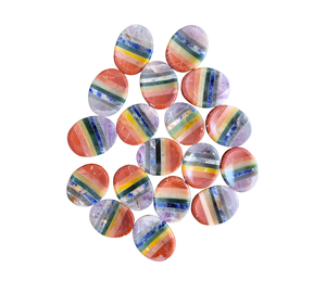 Venta al por mayor 7 Chakras Cristal Real Preocupación Piedras Ágata Natural Pulido Bonded Palm Stone con Reiki Love Healing Thumb Stone - Product Image 3