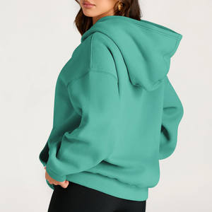 Sweat-shirt à capuche en coton Streetwear simple et ample pour femmes pull-over de grande taille pour femmes sweats à capuche imprimés personnalisés tricotés - Product Image 6