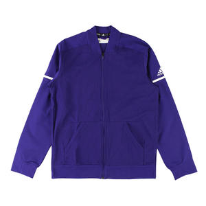 Vestes à fermeture éclair à col rond pour homme Adidas Couleur : violet/blanc 100% authentique - Product Image 1