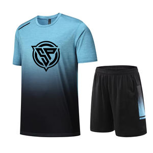 Conjuntos cortos informales para hombre 2025, logotipo personalizado, ropa deportiva de verano de dos piezas de alta calidad y camisa para hombre - Product Image 5