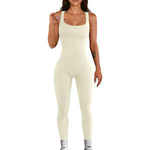 Body de Yoga sin Costuras, Retracción Abdominal, Alta Elasticidad, Sexy, Ropa Deportiva, Body de Manga Larga, Mono para Mujer - Product Image 1