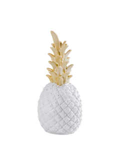 AK-Plateau de Table Ananas Décoratif Moderne Étonnant en Laiton avec Poudre Blanche et Dorée pour Décoration de Table/Décor d'Hôtel - Product Image 2