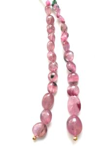 Cuentas Redondas de Turmalina Rosa Claro Natural, 2 Hilos, Naturales, para la Elaboración de Joyería Fina, Piedras Preciosas - Product Image 4