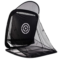 Cage d'entraînement de golf 9x7FT avec système de retour automatique de balles et barrière double face pour l'entraînement de golf