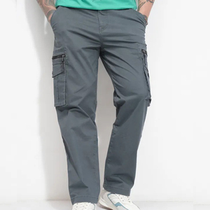 Pantalon cargo ample et droit pour homme, léger, idéal pour l'été, le travail, le jogging, la randonnée, les loisirs, en toile - Product Image 5