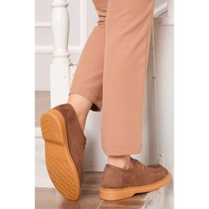 Zapatos Clásicos Estilo Loafer Color Bronceado con Cordones - Product Image 4
