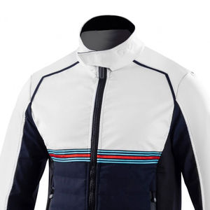 Venta al por mayor de chaquetas de béisbol de los hombres personalizados azul teñido satén Softshell con capucha características de luz para el invierno desgaste chaqueta para los hombres - Product Image 3