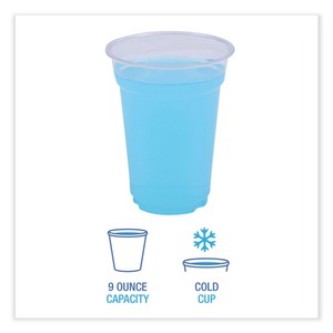 Boardwalk 9 Oz. Vasos Fríos Transparentes de Plástico PET para Fiestas - 50 Unidades por Paquete, 20 Paquetes por Caja - Product Image 6