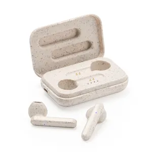 Auricolari Personalizzati in Fibra di Grano con Cavo, Regali Promozionali Aziendali - Product Image 1