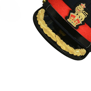 Chapeau à visière fabriqué en usine insigne de conception personnalisée casquettes de visière de la marine couvre-chef de qualité supérieure réglable élégant casquette de cérémonie de marin - Product Image 6