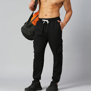 Pantalones de gimnasio de lona ligeros para hombre, chándal informal de algodón apilado con cono de encaje para fitness al aire libre, logotipo personalizado directo de fábrica - Product Image 5