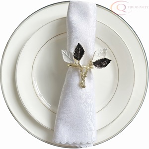 Anillos de Servilleta Decorativos de Metal Premium para Mesas de Comedor de Boda con Diseño Ecológico de Lujo y Atractivo Clásico Moderno - Product Image 4