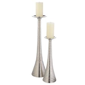 Bougeoir en métal finition antique, support de bougie pour l'éclairage et la décoration de la maison, ensemble élégant de porte-bougie décoratif - Product Image 2