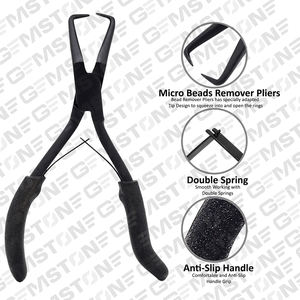 5.5 "Microlink Durable Réutilisable En Acier Inoxydable Noir Extension De Cheveux Perles Remover Pince pour Extensions De Cheveux - Product Image 6