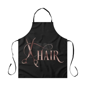 Cape de barbier de salon, cape de coupe de cheveux noire, cape de coiffure de salon de coiffure antistatique, outil de tablier imperméable en tissu adulte - Product Image 1