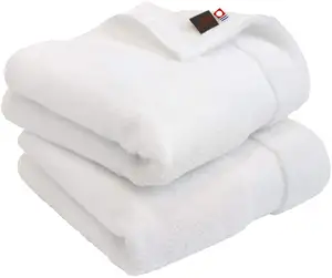 [批发产品] HIORIE Imabari毛巾纯棉100% 酒店的大小浴巾45 * 100厘米400GSM Supima纯棉白色