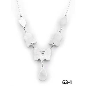 Pendentif artisanal en argent sterling avec turquoise blanche, motif goutte d'eau, ancre et chiffres, style religieux classique, idéal comme cadeau - Product Image 4