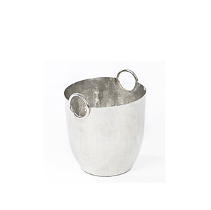 Refroidisseur de vin en métal avec poignée en laiton support de seau à glace Champagne en aluminium refroidisseur de bière refroidisseur de vin forme ronde - Product Image 5