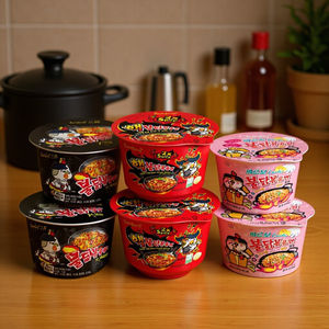 Nouilles coréennes authentiques Samyangs Buldak Carbonara au poulet épicé, en gobelet de 70g, saveur crémeuse et épicée, vente en gros - Product Image 3