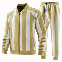 Ensembles de survêtements 2 pièces décontractés pour hommes veste à fermeture éclair complète à manches longues et pantalons de survêtement tenues de sport survêtements