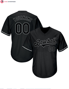Maille Respirant Sublimé Baseball Jersey Chemises Baseball Team Shirt Personnalisé Premium Classique V Cou Plain Fitness Sportswear Hommes - Product Image 2