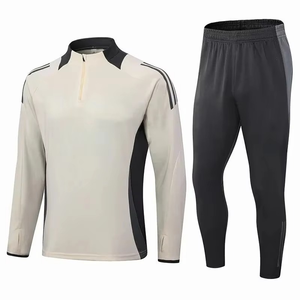 Ropa de fútbol para hombre totalmente personalizada, camiseta de fútbol con logotipo personalizado con manga larga y cremallera, chándal de entrenamiento personalizable - Product Image 2
