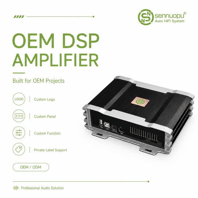 OEM Car DSP Audio Processor and 4 Channels Amplifier for Car Audio Player