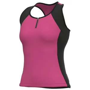 Women Good Quality Adjustable Seamless Singlet Regular Length Vest with customized logo Manufactured by Chamois Fit