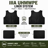 Gilet tactique UHMWPE IIIA avec doublure, porte-plaques modulaire découpé au laser, ajustable, à libération rapide, couverture avant et arrière