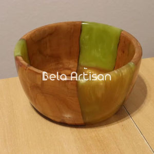 Petite coupelle décorative en résine écologique, faite à la main, classique, pour mariage, fête, artisanat Saniya - Product Image 1