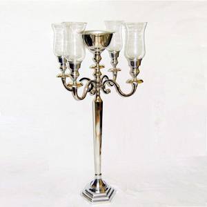 Candelabros de mosaico de espejo dorado con 5 brazos restaurante y hoteles decoración de entrada candelabros hechos a mano para decoración de Navidad - Product Image 6