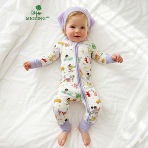 Tutine Miozing per Neonata con Stampa Dinosauro, in Bambù e Spandex, per Tutte le Stagioni, con Cerniera a Doppio Senso, Ecologiche e Traspiranti - Disponibili - Product Image 1