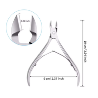 Coupe-ongles réutilisables en acier inoxydable, 3 pièces, coupe-cuticules, lame pointue, outil de manucure professionnel, fournitures pour ongles