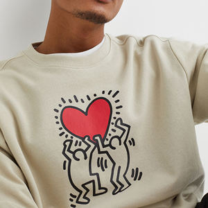 100% coton hommes et femmes décontracté automne surdimensionné sweats pour femmes à manches longues hauts col rond mignon graphique coupe ample pull - Product Image 3