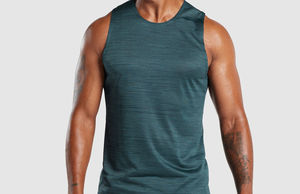 Camiseta sin mangas deportiva informal de punto liso 100% algodón transpirable para hombre, talla grande, personalizada con logo, estilo urbano, Pakistán - Product Image 2