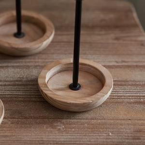 เชิงเทียนไม้สไตล์โมเดิร์นหรูหราสำหรับตกแต่งบ้านชิ้นกลางโต๊ะจัดแสดงและใช้ตกแต่งร้านอาหาร - Product Image 6